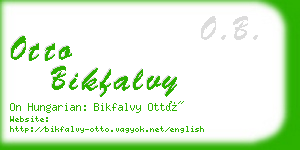 otto bikfalvy business card